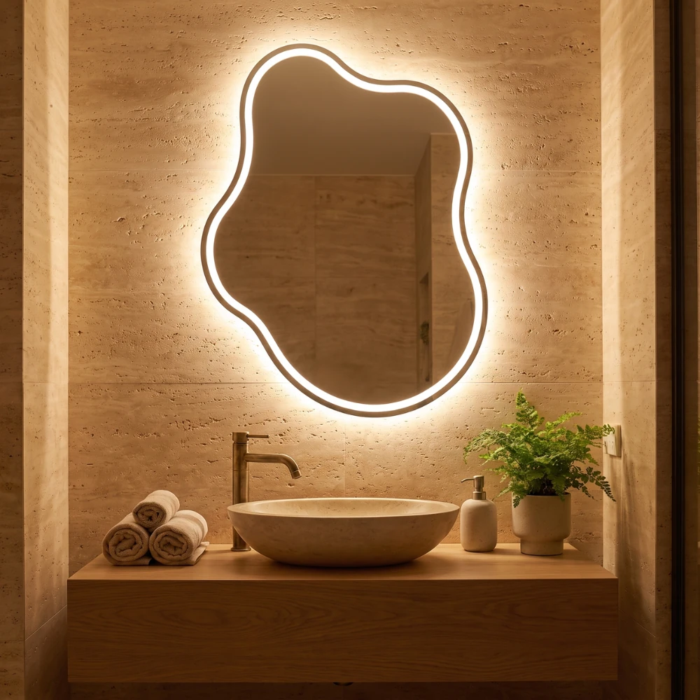 Miroir LED salle de bain Zenith (Collection Cosmos) — vue d'ambiance 1