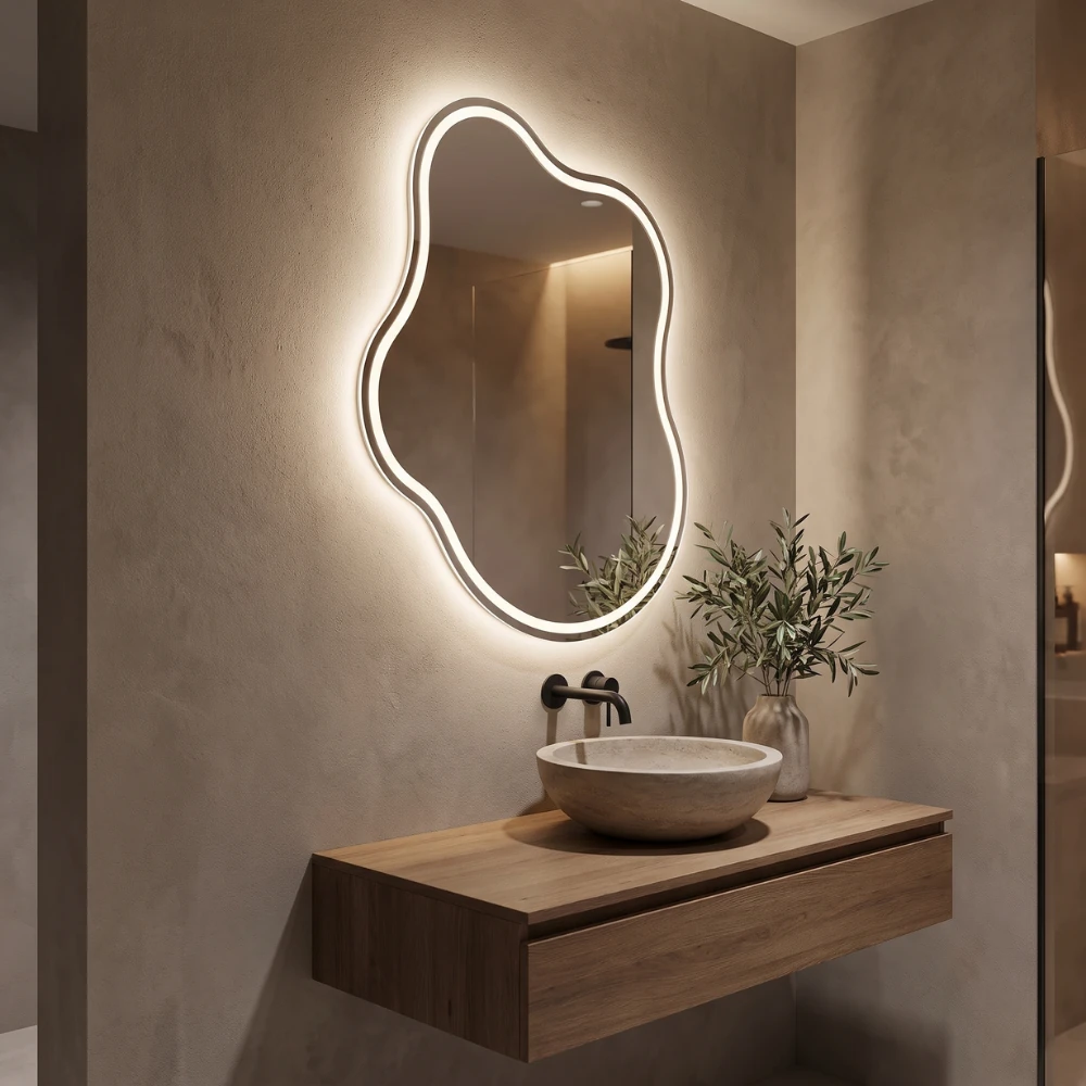 Miroir LED salle de bain Zenith (Collection Cosmos) — vue d'ambiance 2