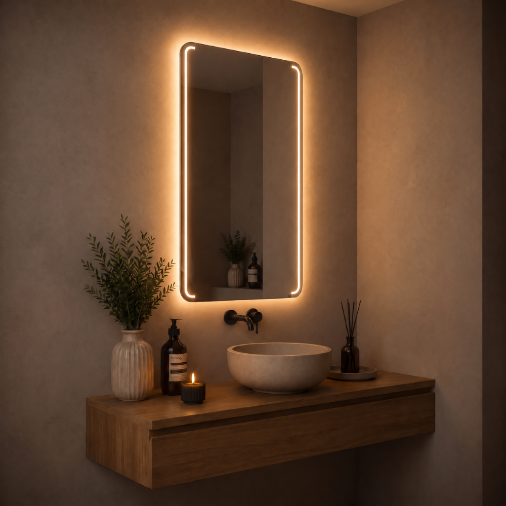Miroir LED salle de bain Mizar (Collection Nova) — vue d'ambiance 2