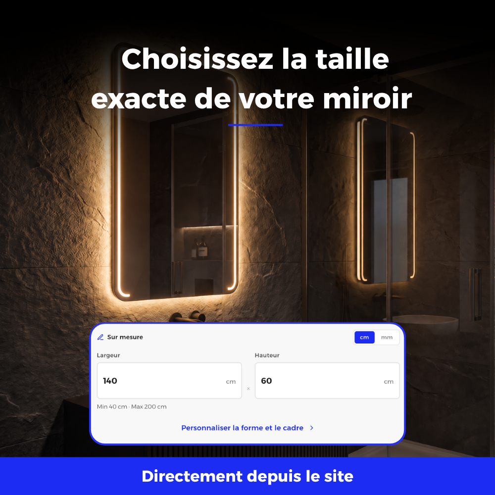 Miroir LED salle de bain Mizar (Collection Nova) — vue d'ambiance 5