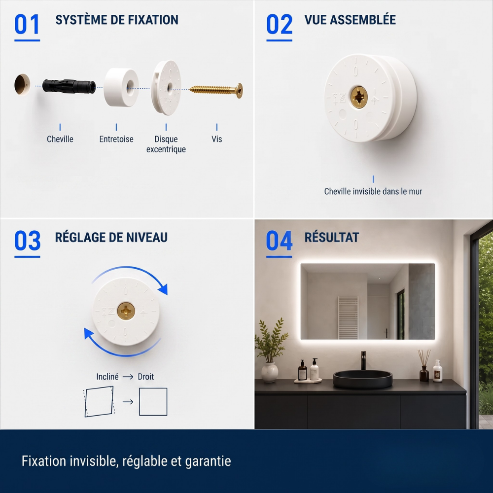 Miroir LED salle de bain Mizar (Collection Nova) — vue d'ambiance 7