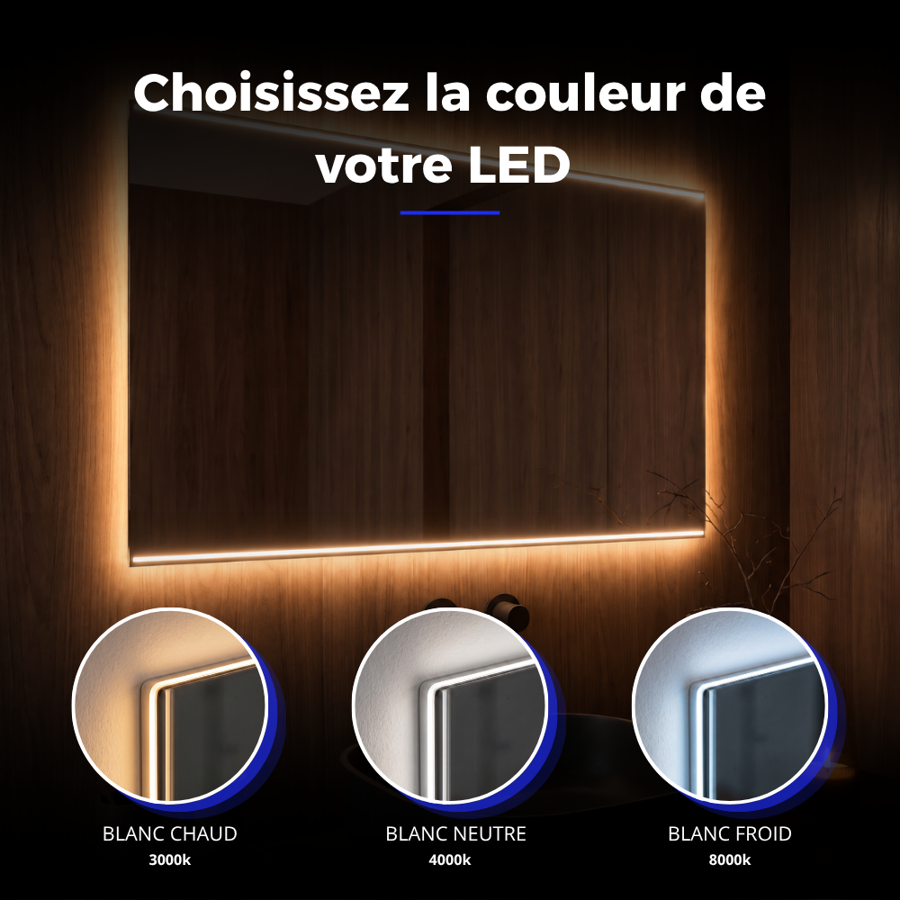 Miroir LED salle de bain Draco (Collection Nova) — vue d'ambiance 3