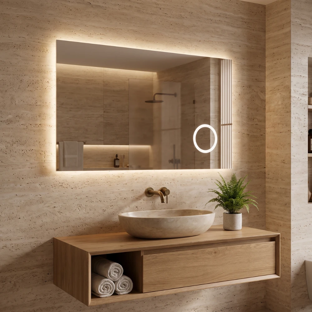 Miroir LED salle de bain Capella (Collection Cosmos) — vue d'ambiance 1