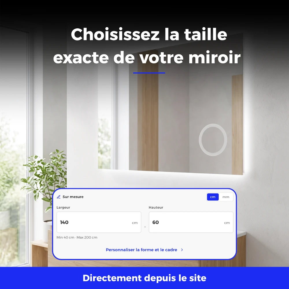 Miroir LED salle de bain Capella (Collection Cosmos) — vue d'ambiance 5