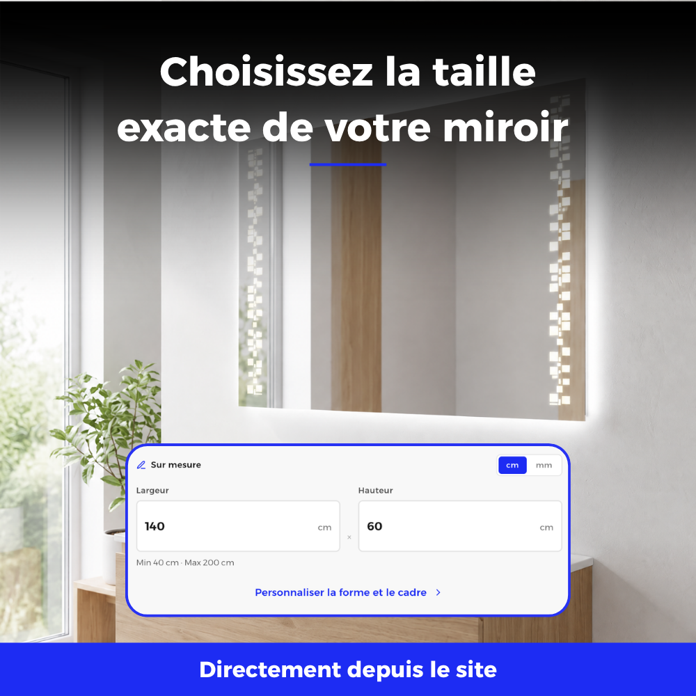 Miroir LED salle de bain Astera (Collection Cosmos) — vue d'ambiance 5