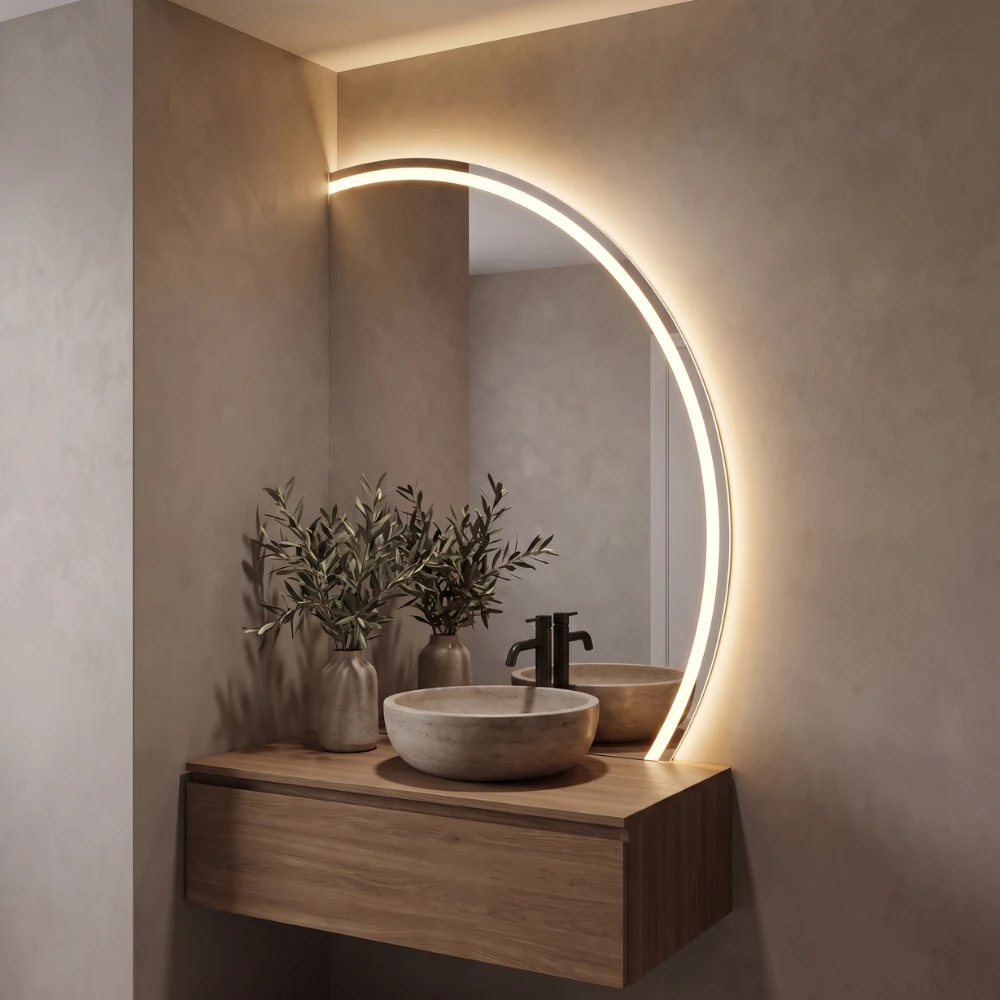 Miroir LED salle de bain Astra (Collection Orbite) — vue d'ambiance 2