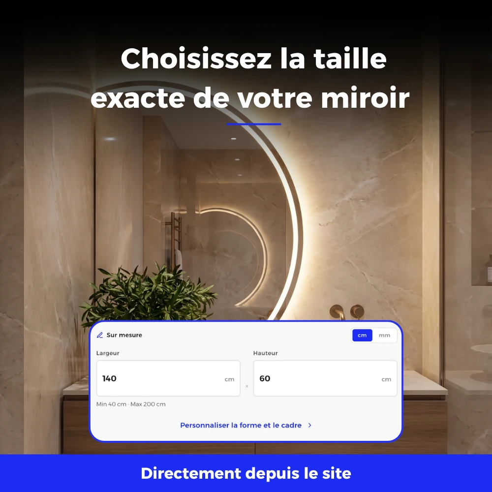 Miroir LED salle de bain Astra (Collection Orbite) — vue d'ambiance 5