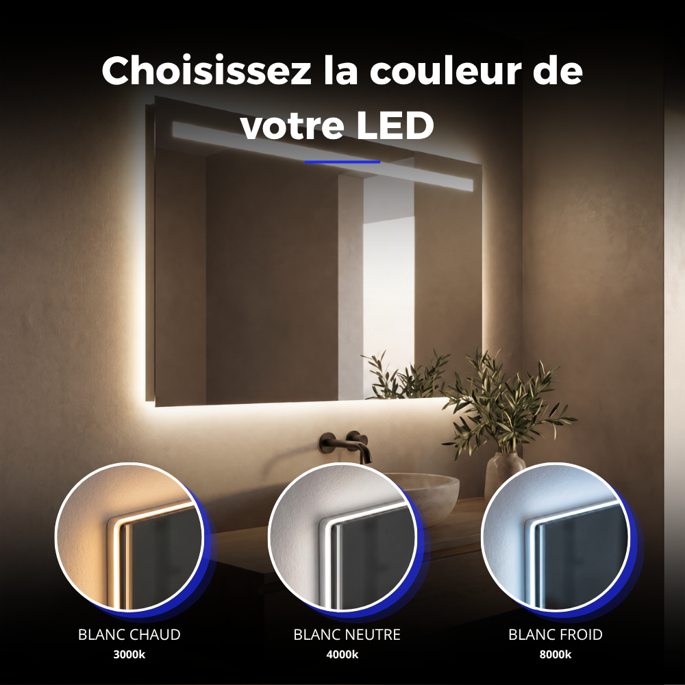 Miroir LED salle de bain Atlas (Collection Nova) — vue d'ambiance 3