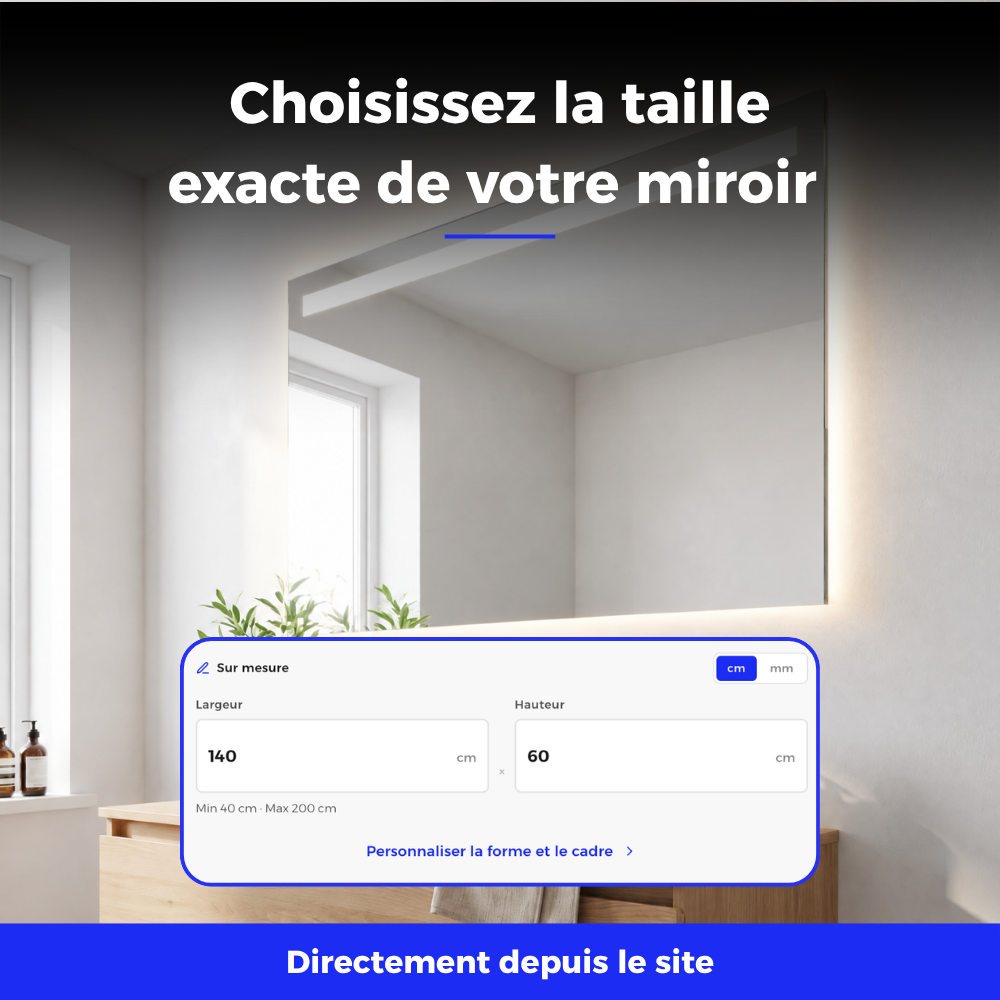 Miroir LED salle de bain Atlas (Collection Nova) — vue d'ambiance 5