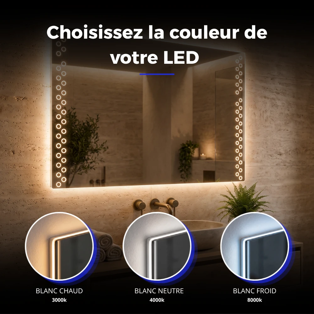 Miroir LED salle de bain Carina (Collection Nova) — vue d'ambiance 3