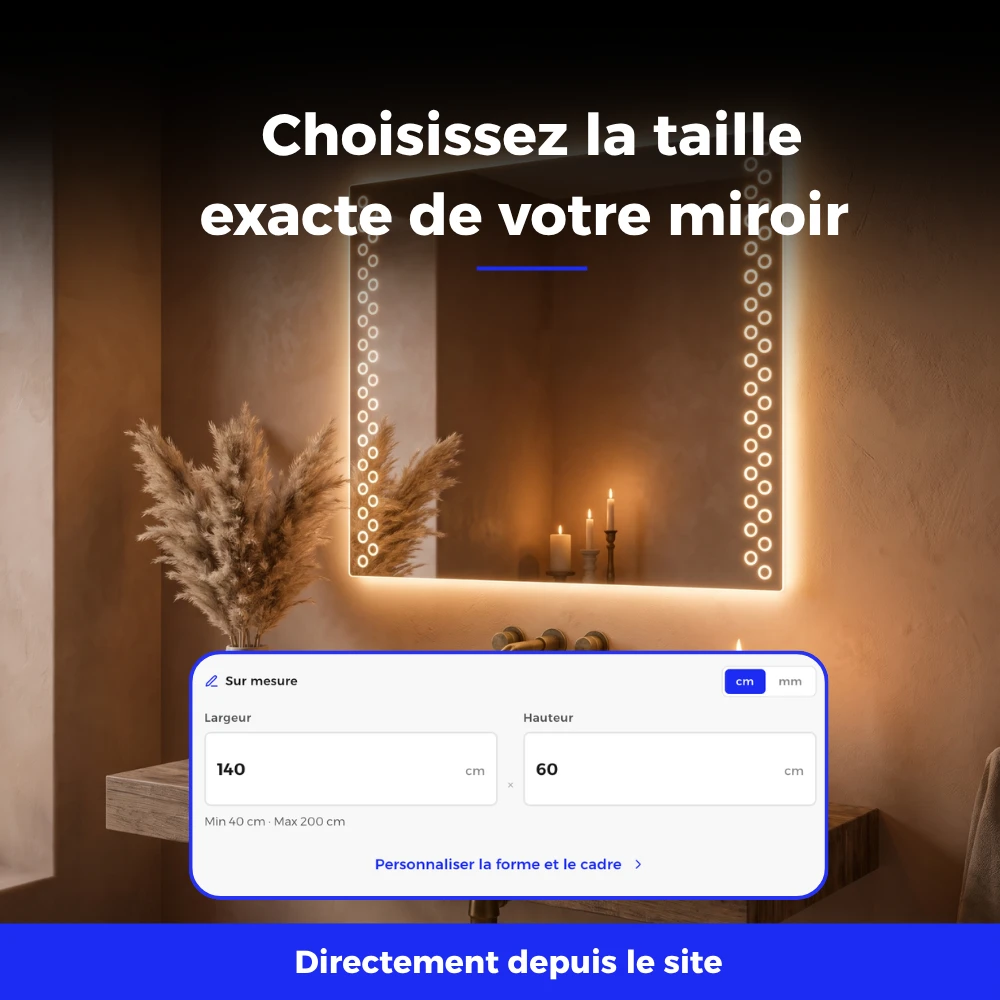 Miroir LED salle de bain Carina (Collection Nova) — vue d'ambiance 5