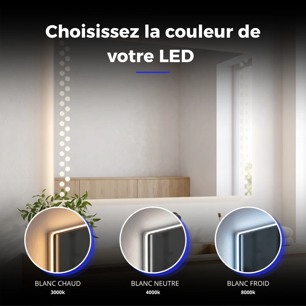 Miroir LED salle de bain Fornax (Collection Nova) — vue d'ambiance 3