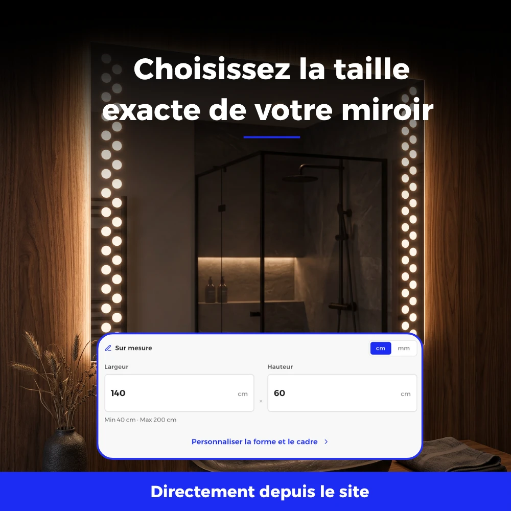 Miroir LED salle de bain Fornax (Collection Nova) — vue d'ambiance 5