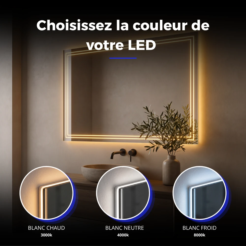 Miroir LED salle de bain Lynx (Collection Nova) — vue d'ambiance 3