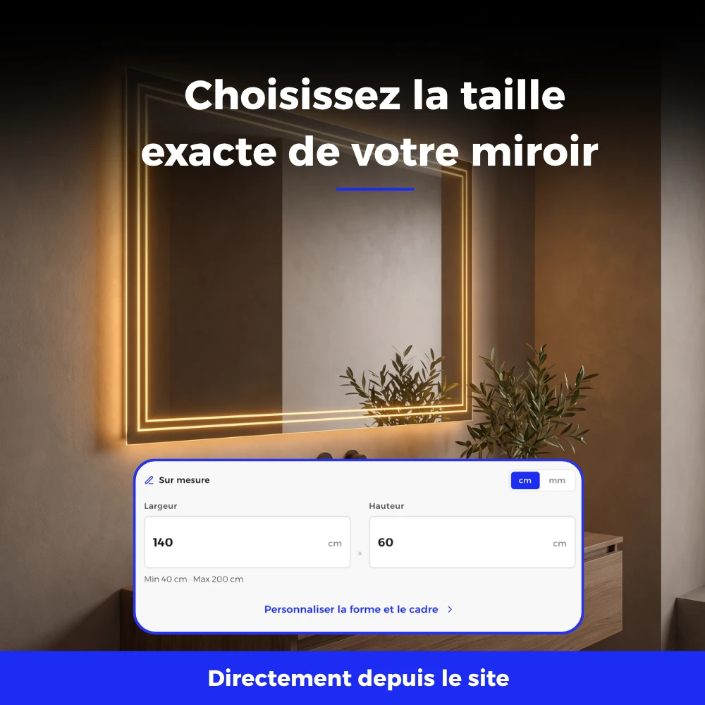 Miroir LED salle de bain Lynx (Collection Nova) — vue d'ambiance 5
