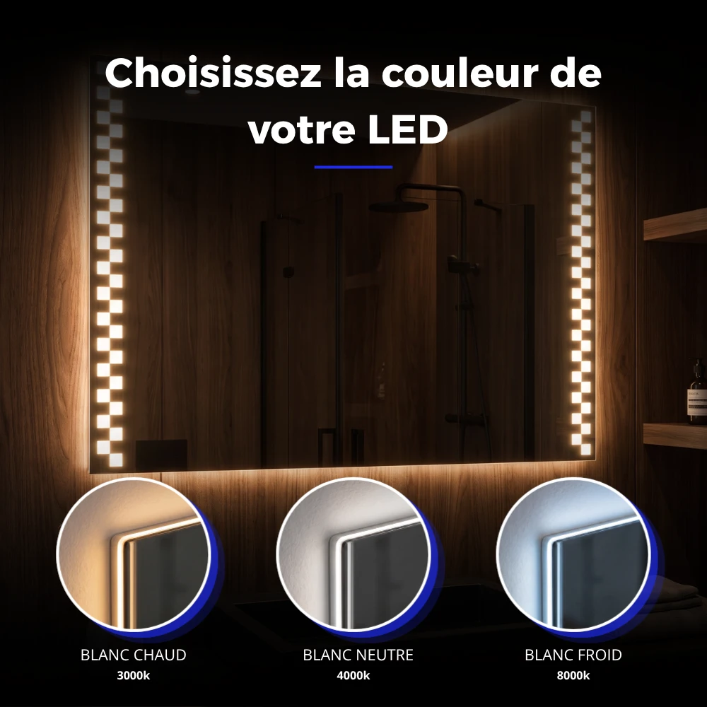 Miroir LED salle de bain Pyxis (Collection Nova) — vue d'ambiance 3