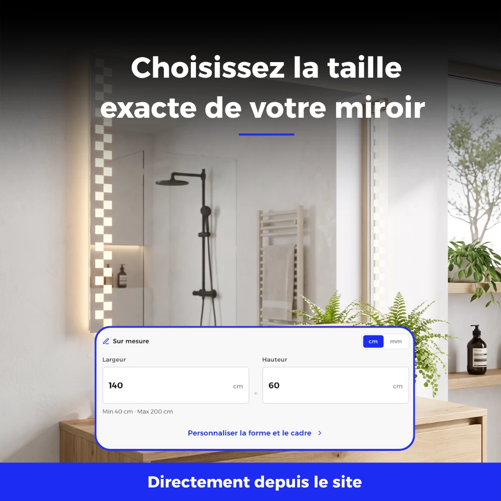 Miroir LED salle de bain Pyxis (Collection Nova) — vue d'ambiance 5