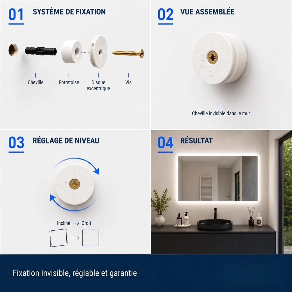 Miroir LED salle de bain Pyxis (Collection Nova) — vue d'ambiance 7