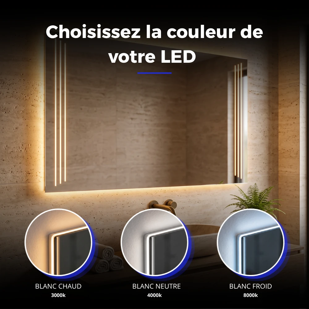 Miroir LED salle de bain Solaris 3 (Collection Nova) — vue d'ambiance 3