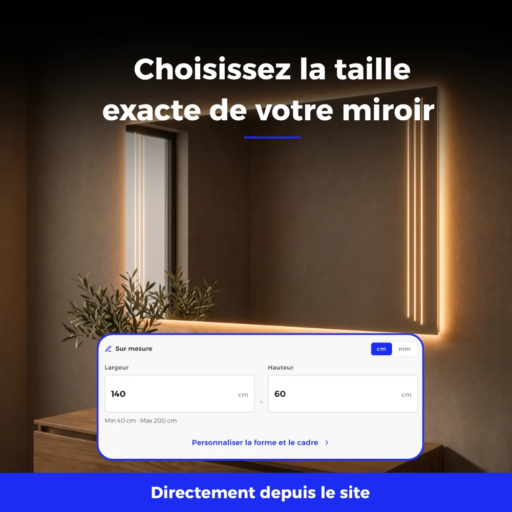 Miroir LED salle de bain Solaris 3 (Collection Nova) — vue d'ambiance 5