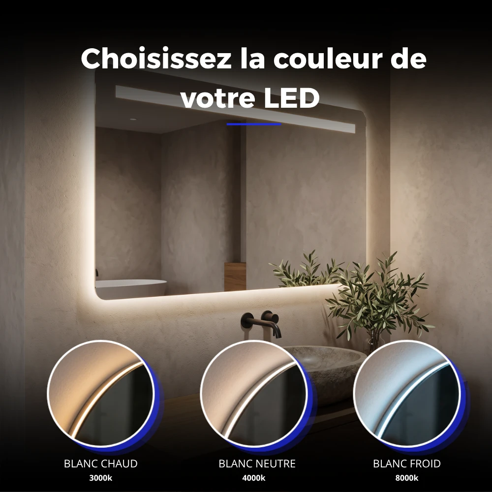 Miroir LED salle de bain Titan (Collection Nova) — vue d'ambiance 3