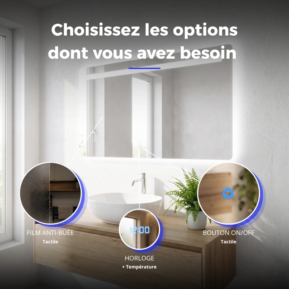 Miroir LED salle de bain Titan (Collection Nova) — vue d'ambiance 4