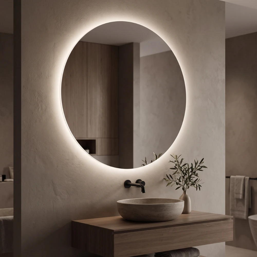 Miroir LED salle de bain Venus (Collection Orbite) — vue d'ambiance 2