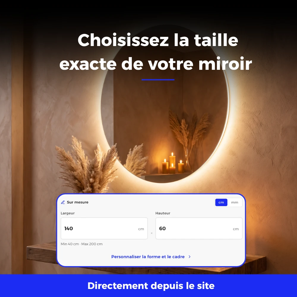 Miroir LED salle de bain Venus (Collection Orbite) — vue d'ambiance 5
